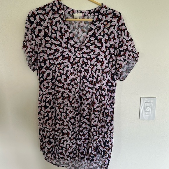 Anna Glover for H&M Floral V-Neck Dress – Size 6 – Perfect for Fall - Picture 5 of 9